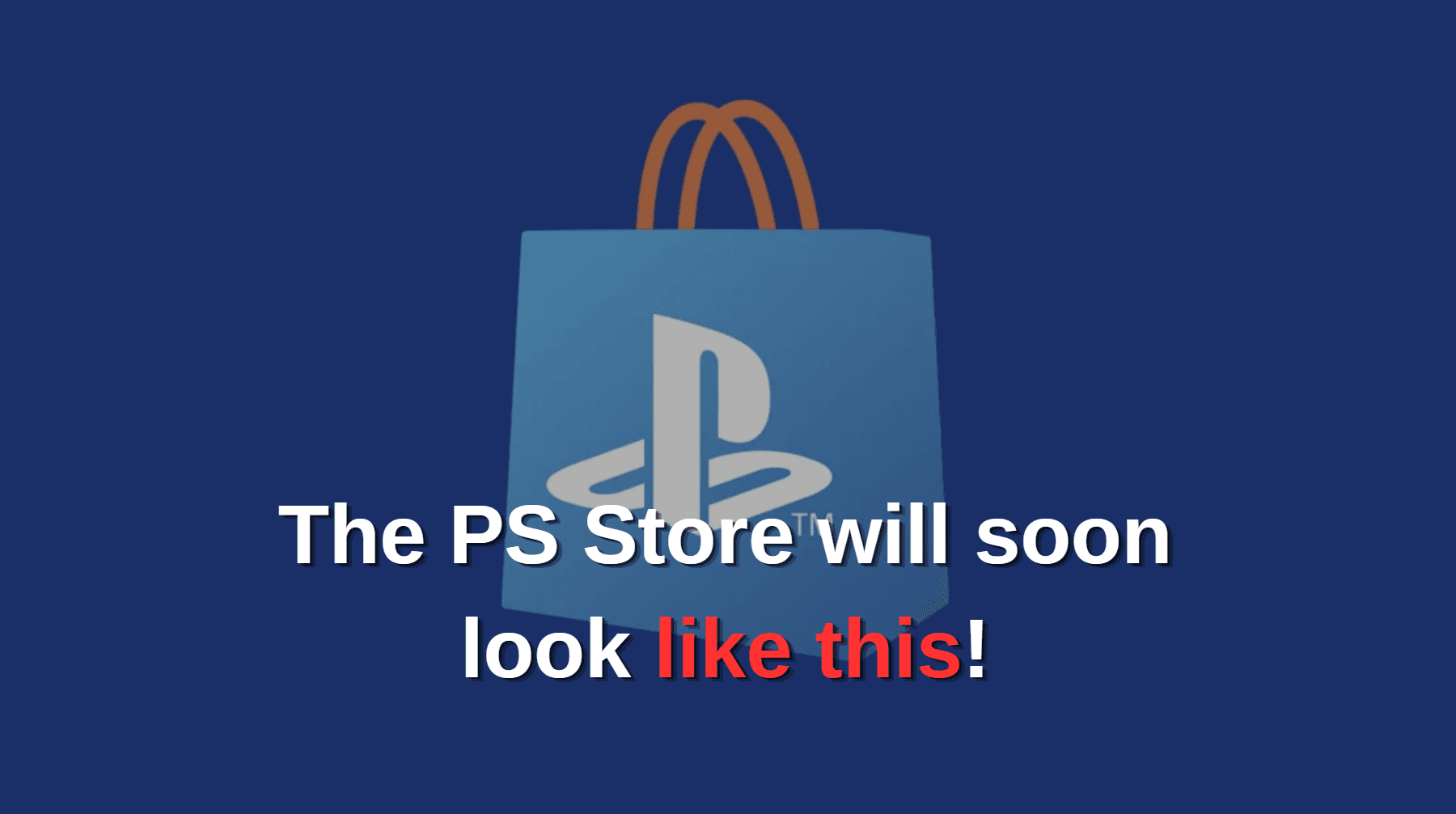 PlayStation Store beta redesign showing Netflix-style game tiles with auto-play trailers